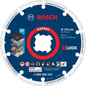 Bosch 博世 EXPERT系列 Diamond Metal Wheel 5吋超耐久鑽石X-LOCK 金屬切片 125 x 22 mm (5吋磨機及X lock 磨機皆可使用)
