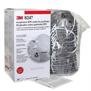 3M™ R95 KN95 活性炭防護有機氣體及粉塵口罩 8247 (20個/盒)