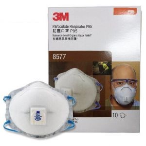 3M™ P95 活性炭防有機氣體及顆粒物即棄口罩 8577（10個/盒）
