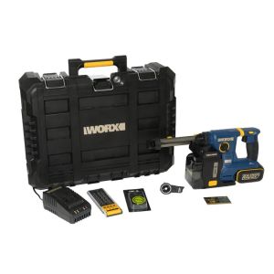 WORX 威克士 WU384R 20V 18mm無刷集塵電錘 (皇家馬德里限定版) (4.0Ah電池 x 1 + 充電器)
