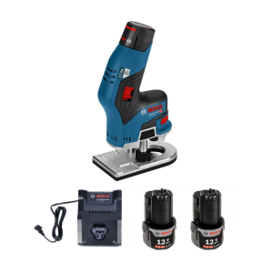 BOSCH博世 12V 充電式無碳刷修邊機 2.0Ah雙電套裝 GKF 12V-8