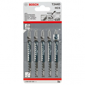 Bosch 博世 T244D 積梳鋸片 (切木材用) 5片裝