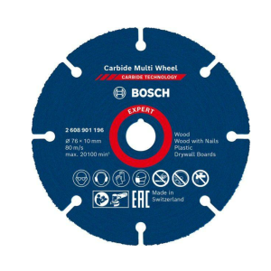 BOSCH 博世 76mm 多功能切割片(可切割木材/石膏板/塑膠) CARBIDE MULTI WHEEL