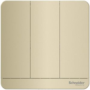 Schneider Electric - 施耐德電氣 - AvatarOn 奐尚 16AX 三位單控開關掣連LED指示燈 (沉醉金) E8333L1LED_WG_C5