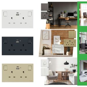 Schneider Electric - 施耐德電氣 - AvatarOn C 奐然 13A 兩位連保護門有掣插座連兩位USB  充電插座 TypeA+C