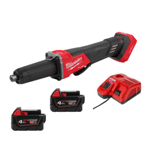 Milwaukee 美沃奇 M18 FDGROVPDB-202 - M18 FUEL™ 無碳刷變速速停直柄電磨機 (安全制開關) (4.0Ah電池 x 2 及充電器套裝)