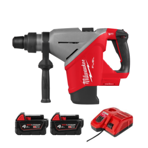 Milwaukee 美沃奇 M18 FHACO745-0C0-202 - M18 FUEL™ 無碳刷 45mm SDS Max 五坑錘鑽 (4.0Ah電池 x 2 及充電器套裝)