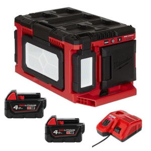 Milwaukee 美沃奇 M18 POALC-202 - M18™ PACKOUT™ 照明充電器 (4.0Ah電池 x 2 及充電器套裝)