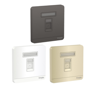 Schneider Electric - 施耐德電氣 - AvatarOn 奐尚 單位RJ45 5e類數據插座, Keystone面板備防塵活門 E8331RJS5