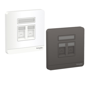 Schneider Electric - 施耐德電氣 - AvatarOn 奐尚 兩位RJ45 6類數據插座, Keystone面板備防塵活門 E8332RJS6