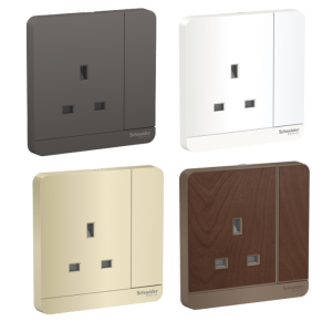 Schneider Electric - 施耐德電氣 - AvatarOn 奐尚 13A 單位連保護門有掣插座連LED指示燈 E8315N