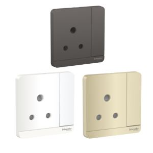 Schneider Electric - 施耐德電氣 - AvatarOn 奐尚 15A 單位三腳圓頭有掣插座連LED指示燈 E8315_15N