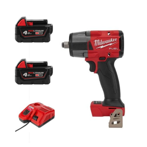 Milwaukee 美沃奇 M18 FMTIW2F12-202 - M18 FUEL™ 無碳刷1/2” 中扭力衝擊扳手 (4.0Ah電池 x 2 及充電器套裝)
