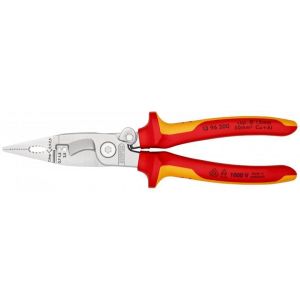 德國 KNIPEX 8" 厚膠絕緣1000V 多用途電工平咀鉗 1396200