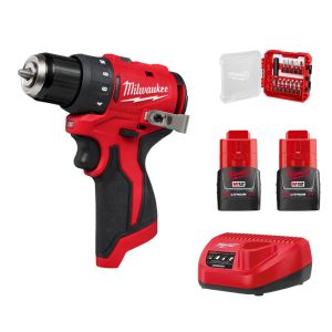 【工具祭限時套裝】【Red Start系列】Milwaukee 美沃奇 M12 無碳刷輕巧電鑽  M12 BLDDRC-302 (3.0Ah雙電套裝)