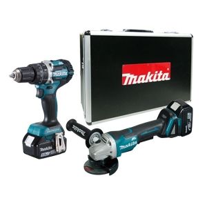 Makita 牧田 18V 充電式工具套裝 (衝擊鑽+角磨機) DLX2215TX1