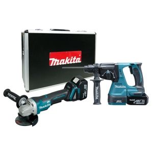 Makita 牧田 18V 充電式工具套裝 (油壓鑽+角磨機) DLX2217TX1