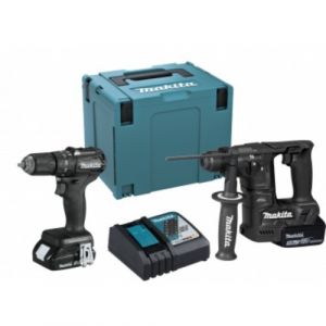 Makita 牧田18V 充電式工具套裝 (衝撃電鑽+油壓鑽) 黑色 DLX2345BJ