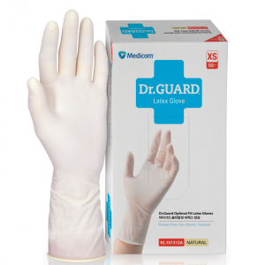 MEDICOM Dr. GUARD 無粉乳膠手套 KL101312 (100隻/盒)