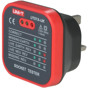 UNI-T 13A AC 220v 插蘇 牆蘇 電制 驗樓 插座檢測器 UT07A