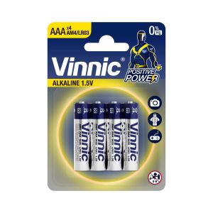 Vinnic Power 無水銀鹼性電池 (1.5V)AAA (每排4粒裝)