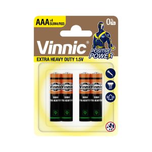 Vinnic Power 高功率碳性電池 (1.5V) AAA (每排4粒裝)