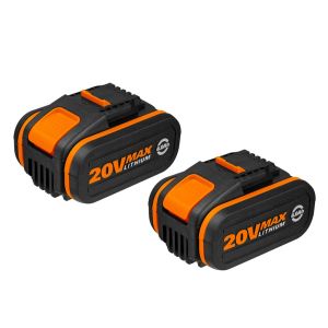 Worx 威克士 20V橙色家用版4.0Ah鋰電池孖裝 WA3553.2