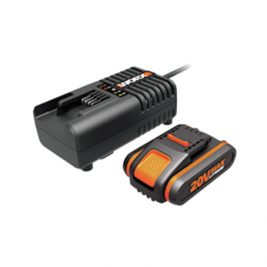 Worx 威克士 20V橙色家用版鋰電池 2.0Ah+充電器2A套裝 WA3601