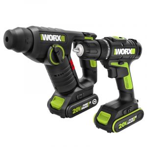【停產】WORX 威克士 20V輕裝油壓鑽及電鑽孖寶 WU930 ( WU938 新產品組合)