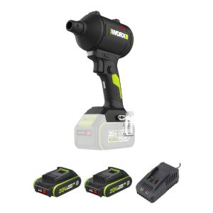 【連四個槍咀+HEPA塵網】WORX 威克士 20V 無刷手提暴風槍 WU093.1 (2.0Ah電 x 2 + 2A充電器 套裝)