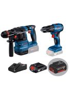 【全港獨家孖裝】BOSCH 博世 18V GBH 18v-22x 油壓鑽 + GSB 185-LI 衝擊鑽雙電套裝 （2ah及5Ah電池）