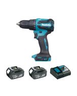 Makita 牧田 DHP490RTJ 18v 充電式衝擊電鑽 (連5.0Ah電池x2及快速充電器套裝)