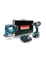 Makita 牧田 DLX2437TX1 18V 起子電鑽 DDF484+曲線鋸 DJV182 套裝
