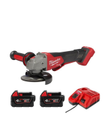 Milwaukee 美沃奇 M18 FSAGV100XPDB-0X0-202 - M18 FUEL™ 無碳刷100 mm 變速速停角磨機 (4.0Ah電池 x 2 及充電器套裝)