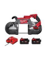 Milwaukee 美沃奇 M18 CBS125-202 - M18 FUEL™ 無碳刷 125mm 大開口帶鋸機 (4.0Ah電池 x 2 及充電器套裝)