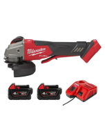 Milwaukee 美沃奇 M18 FSAGV125XPDB-0X0-202 - M18 FUEL™ 無碳刷125mm 變速速停角磨機 (4.0Ah電池 x 2 及充電器套裝)