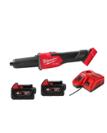 Milwaukee 美沃奇 M18 FDGRB-0X0-202 - M18 FUEL™ 無碳刷速停直柄電磨機 (推制開關) (4.0Ah電池 x 2 及充電器套裝)