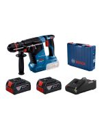 BOSCH 博世 18V 無刷免出力油壓鑽 GBH 187-LI One Chuck（專利通用頭版本） (5.0Ah雙電套裝)