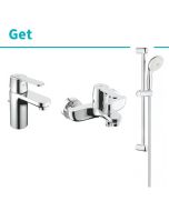 GROHE 德國高儀 GET 優惠組合(1) 面盆龍頭32883000 + GET浴缸龍頭 32887000+ 3速花灑 27644001