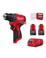 【工具祭限時套裝】【Red Start系列】Milwaukee 美沃奇 M12 無碳刷輕巧電鑽  M12 BLDDRC-302 (3.0Ah雙電套裝)