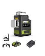 WORX 威克士 WU005 20V 12線綠光貼牆平水儀 (包含腳架與掛牆架) (2.0Ah 電池 x 1 及充電器)