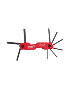 Milwaukee 美沃奇 摺疊式六角匙 9支裝 &ndash; 英制頭 48-22-2181