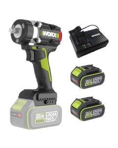 WORX 威克士 20V 700牛頓米無刷衝擊扳手 WU270.3 （5.0ah 雙電套裝）