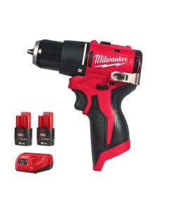 【Red Start系列】Milwaukee 美沃奇 M12 BLPDRC - M12 無碳刷精巧衝擊電鑽 (2.0Ah電池 x 2 及充電器套裝)