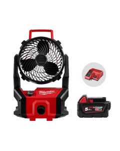【送電抗炎夏】Milwaukee 美沃奇 M18 AFG2-0 - M18&trade; 無碳刷 PACKOUT&trade; 風扇 （送M18B5電池 ）（優惠加配充電器）