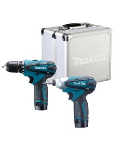 Makita 牧田 10.8V 充電式工具套裝 (衝擊鑽+起子機) LCT204