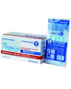 MEDICOM SAFE+MASK® PREMIER 獨立包裝 醫用口罩 (3層) HMB-2115 (40片/盒)