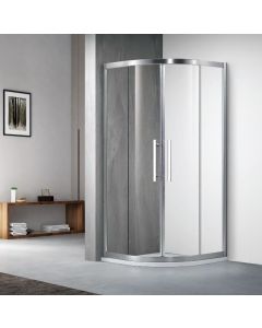 【包安裝】鋁材系列 - 扇形淋浴房 (光銀 / 砂銀 / 拉絲銀)