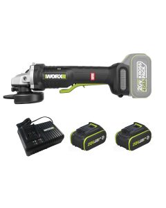 WORX 威克士 20V 無刷100mm急停調速磨機 套裝 WU835 （4.0A雙電）