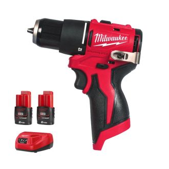 【Red Start系列】Milwaukee 美沃奇 M12 BLPDRC - M12 無碳刷精巧衝擊電鑽 (2.0Ah電池 x 2 及充電器套裝)